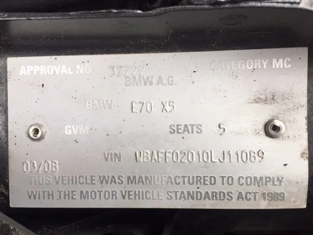 S2752 X5 E70 SAV 3.0sd M57T2 AUTO 2008/01