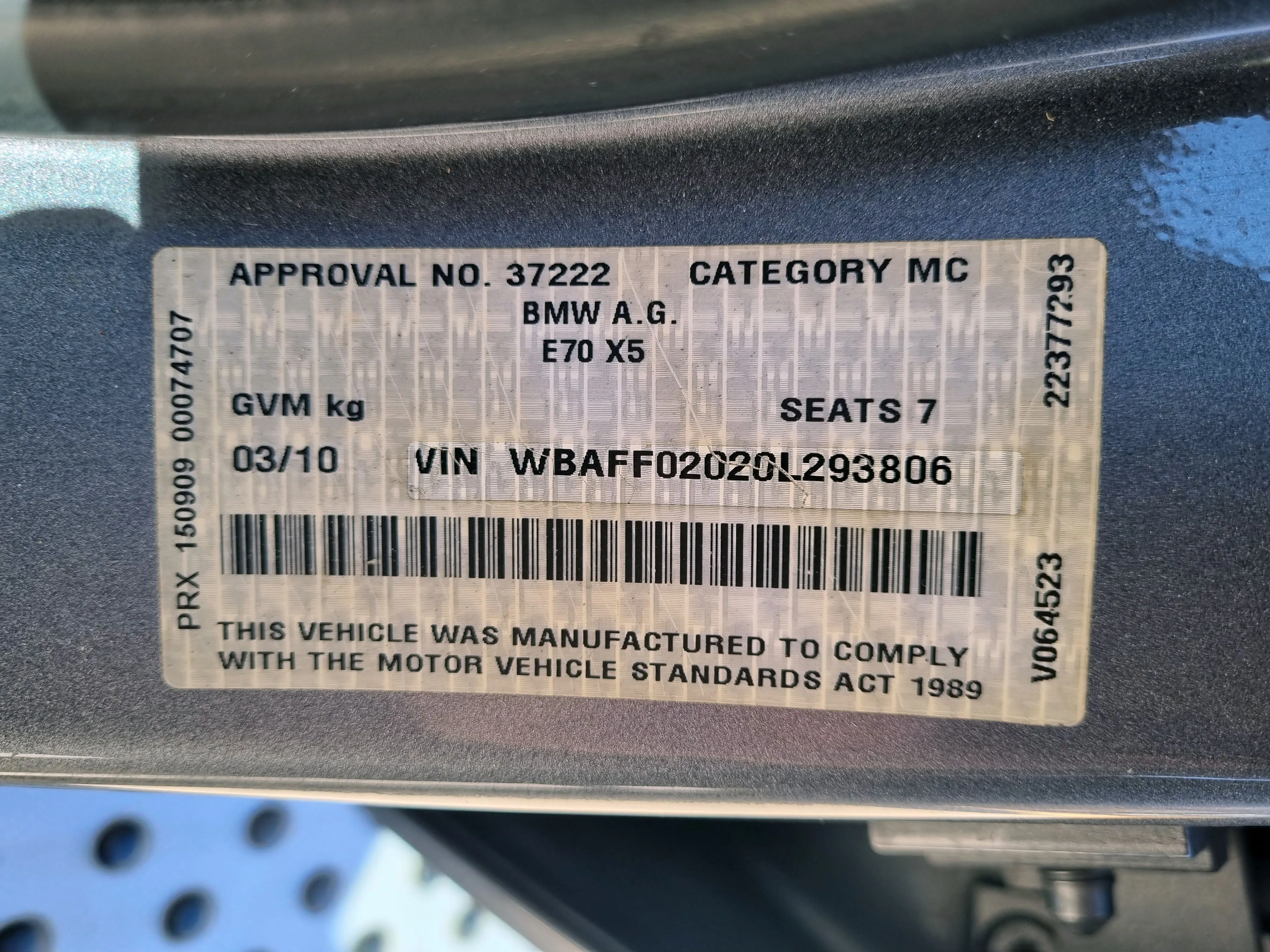 S2947 X5 E70 SUV 3.0sd M57T2 AUTO 2009/12
