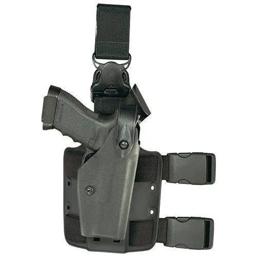 Safariland 6005-6-123 Double Strap Leg Shroud w/ Quick Release Leg Strap STX Tactical Black