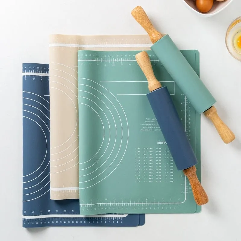 Silicone Baking Mat Non Slip Pastry Mat with Measurement
