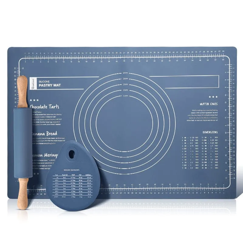 Silicone Baking Mat Non Slip Pastry Mat with Measurement