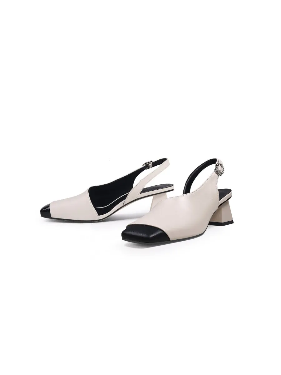 Silver Buckle Orchid Vickie Leather Sandal