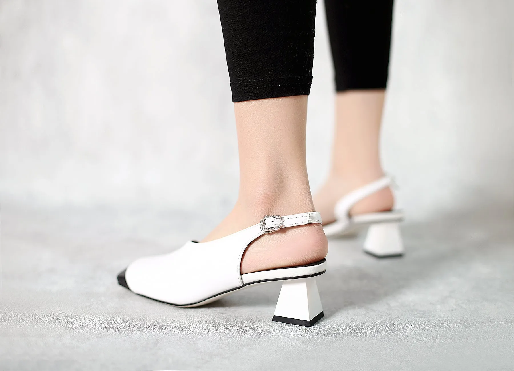 Silver Buckle Orchid Vickie Leather Sandal