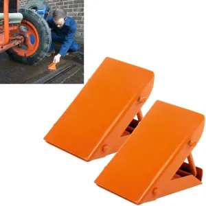 Silverline 2 Piece Folding Wheel Chocks Car Caravan Trailer Van Heavy Duty Wedge