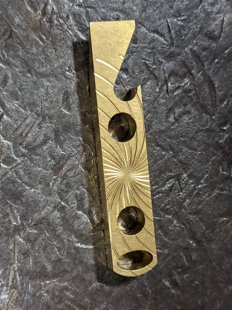Small Brass Hurricane Keychain Pry Bar