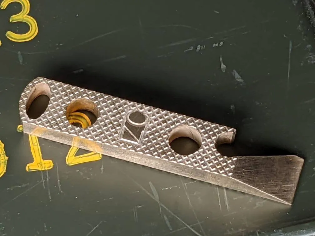 Small Brass Knurl Pattern Keychain Pry Bar
