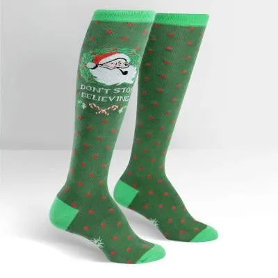 Sock It To Me Don't Stop Believing Knee High Socks