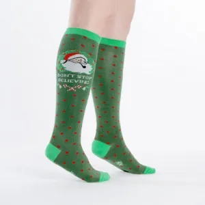 Sock It To Me Don't Stop Believing Knee High Socks