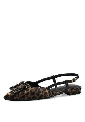 Sparkle Detail Flat Shoe - Leopard Print