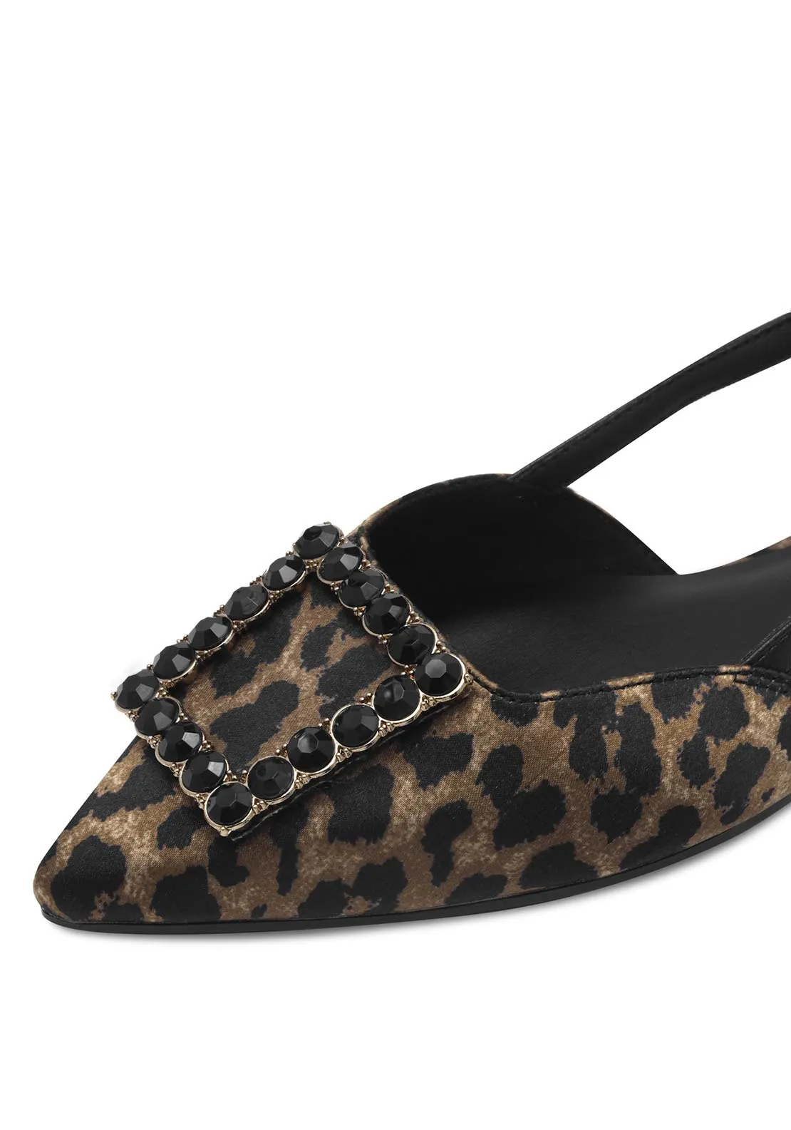 Sparkle Detail Flat Shoe - Leopard Print