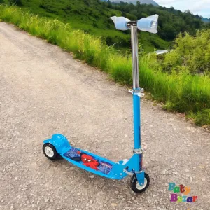 Spiderman Blue Kick Scooter for Kids – Foldable & Sturdy Ride-On Toy