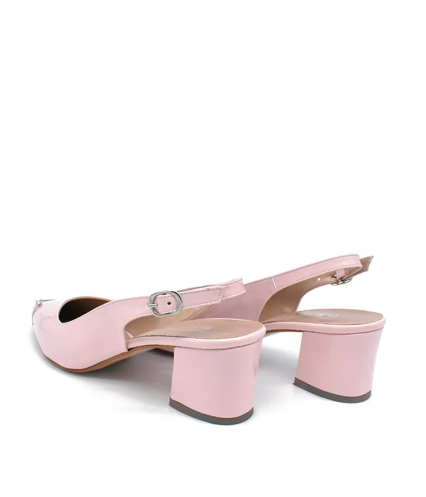Stylish Pink Slingback Block Heels