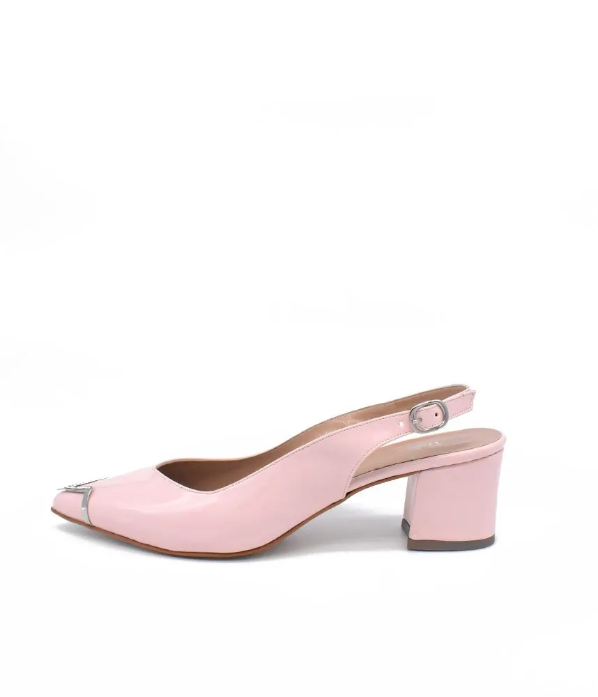 Stylish Pink Slingback Block Heels
