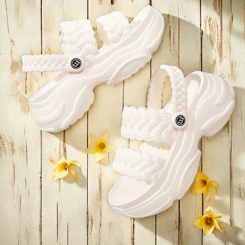 Summer Fashion Thick Bottom Comfortable Anti-Skid Lightweight Casual Women Slipper Beach Shoes 2024