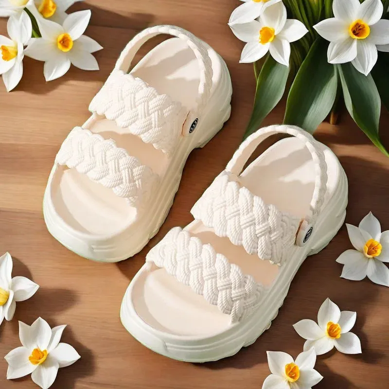 Summer Fashion Thick Bottom Comfortable Anti-Skid Lightweight Casual Women Slipper Beach Shoes 2024