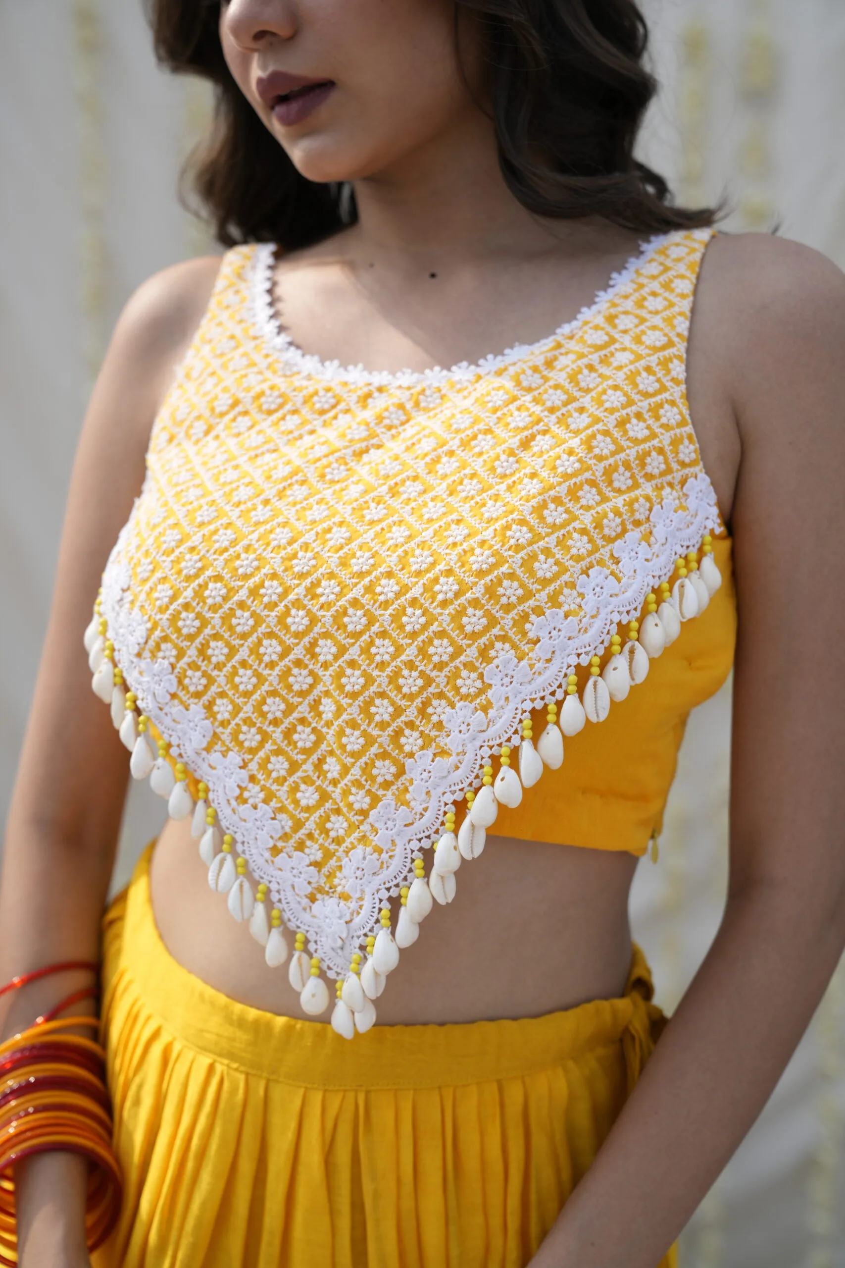 Sunshine Firefly Chanderi Lehenga Set