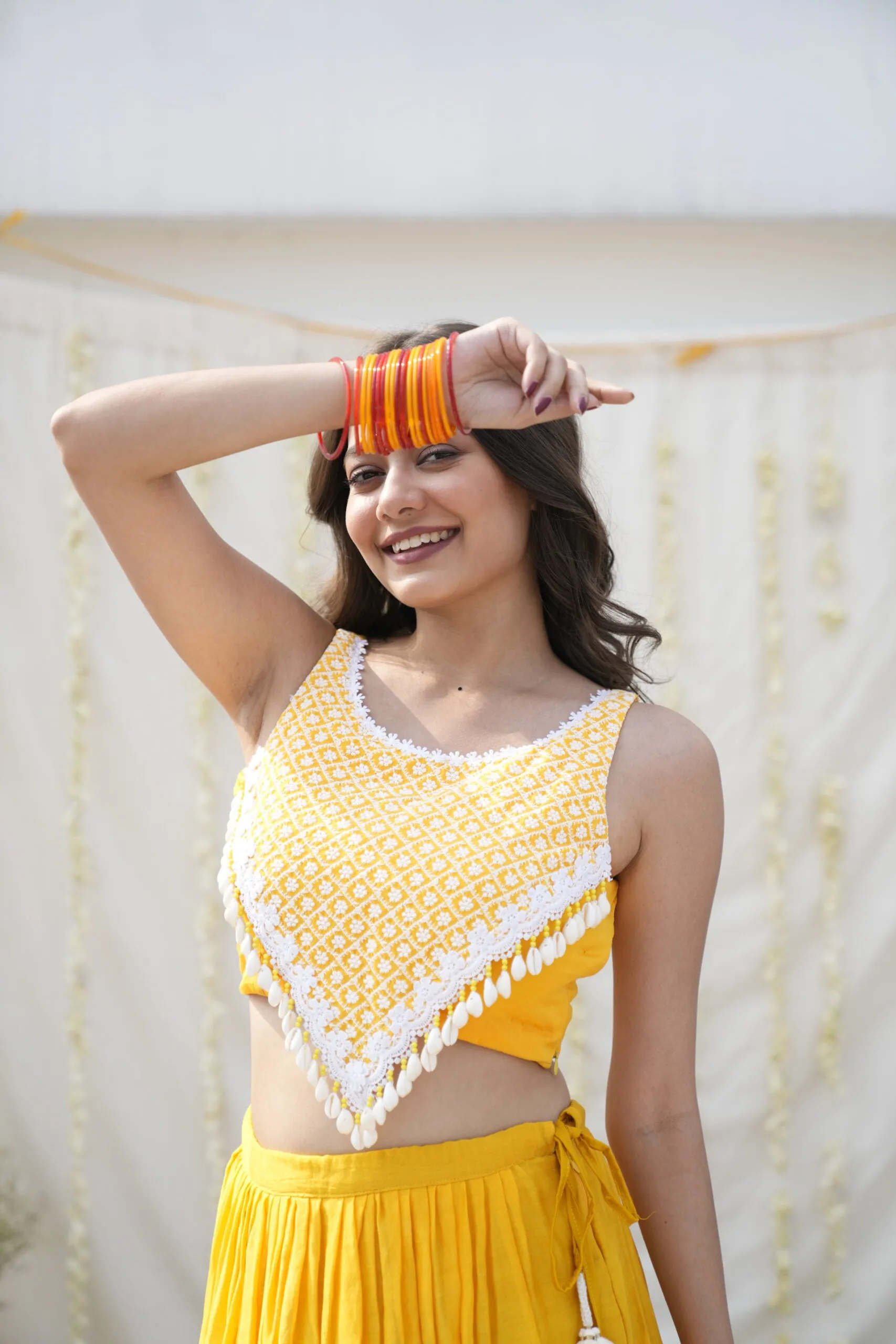 Sunshine Firefly Chanderi Lehenga Set