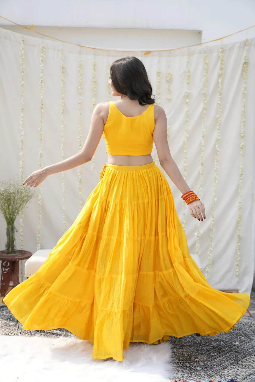 Sunshine Firefly Chanderi Lehenga Set