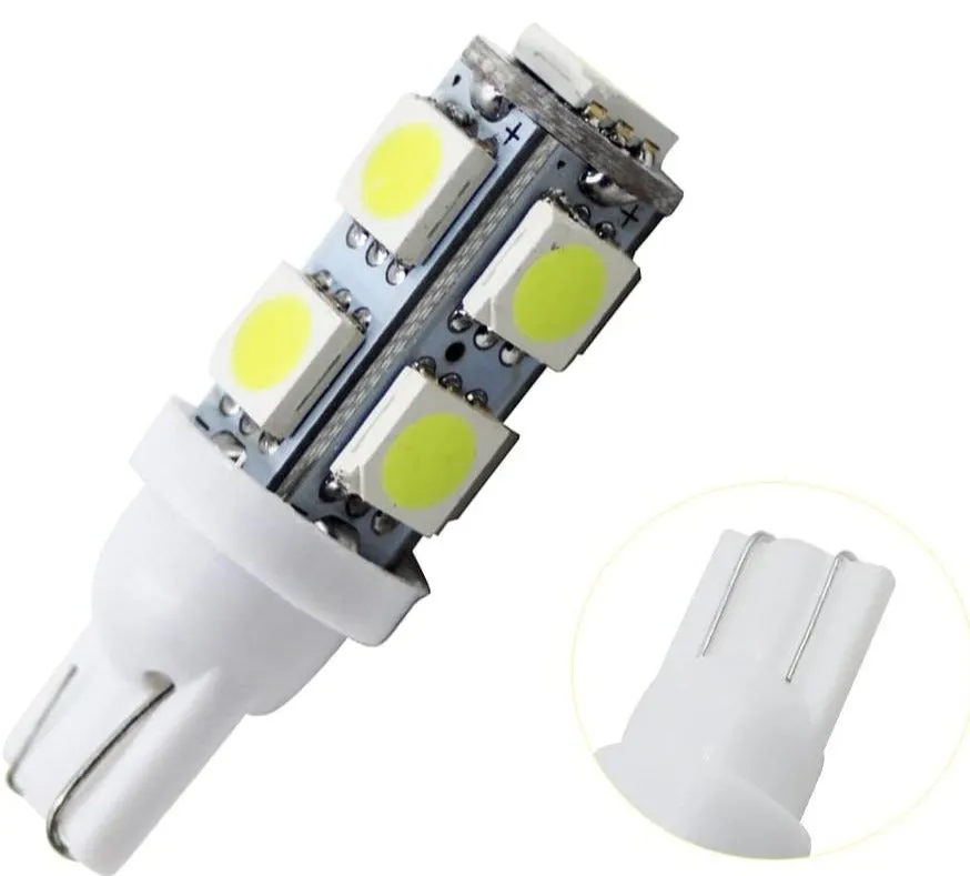 T10 W5W 9-SMD 5050 LED Interior Light Bulbs (2 pcs)