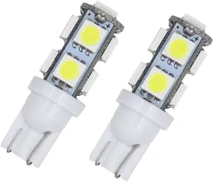 T10 W5W 9-SMD 5050 LED Interior Light Bulbs (2 pcs)