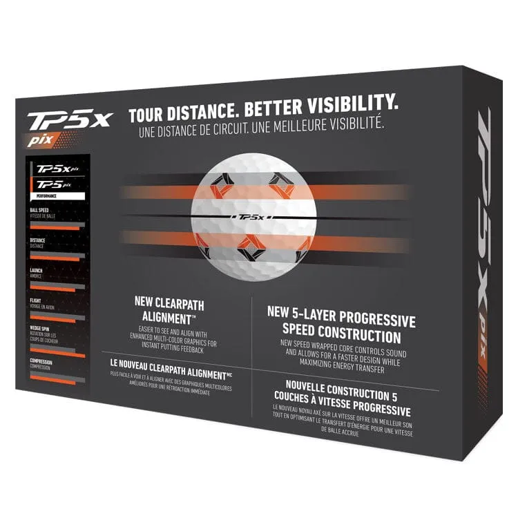 TaylorMade TP5x Pix Golf Balls 12Pk