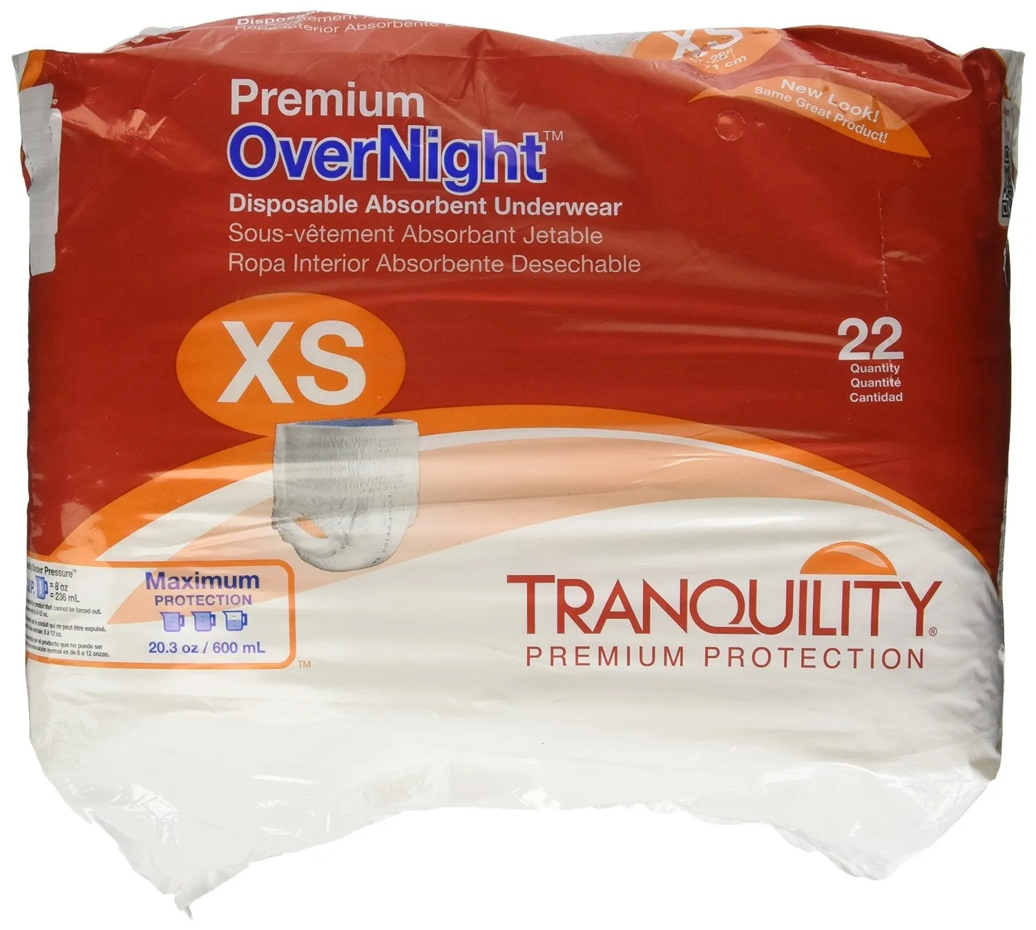 Tranquility 2113 Premium OverNight Pull-On Diapers Size Extra-Small Pk/22