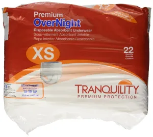 Tranquility 2113 Premium OverNight Pull-On Diapers Size Extra-Small Pk/22