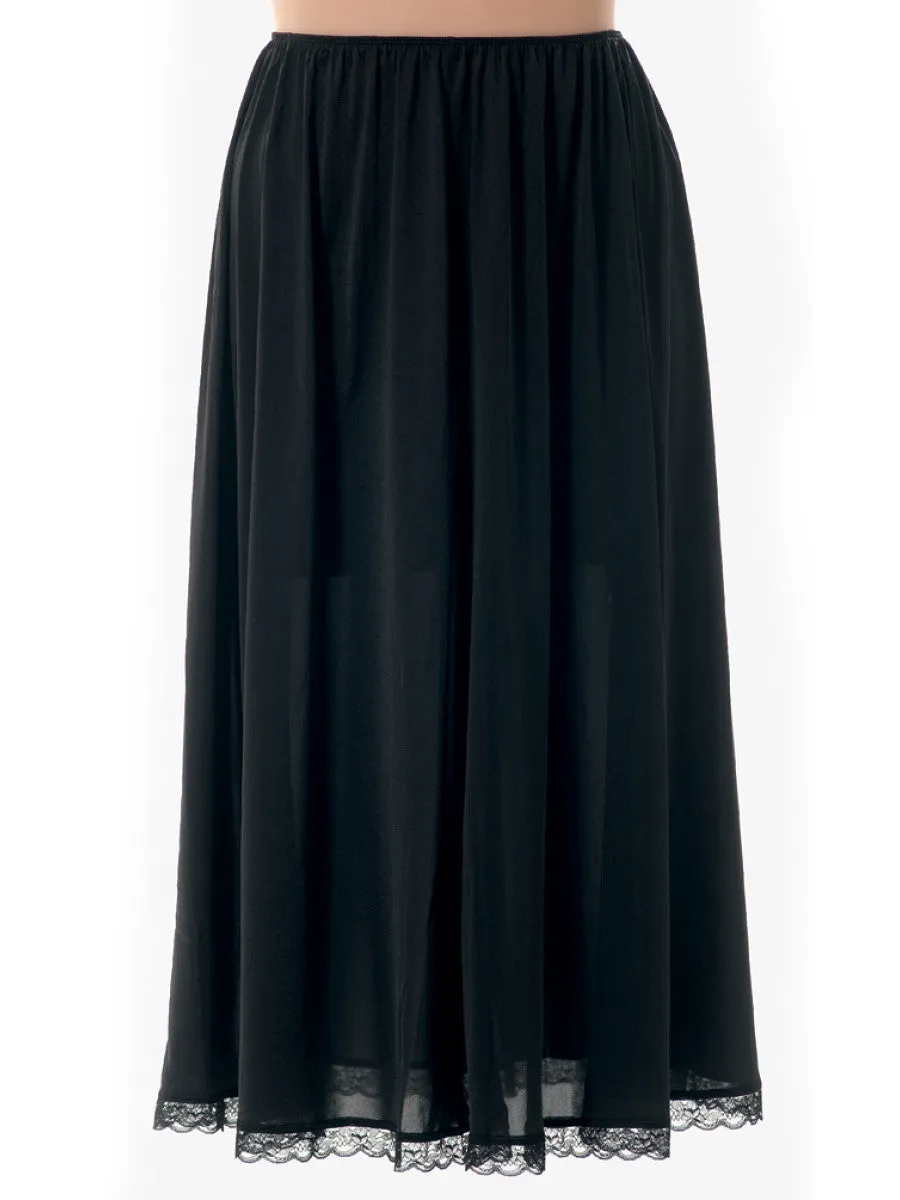 Tricot Mid Calf Slip - Black