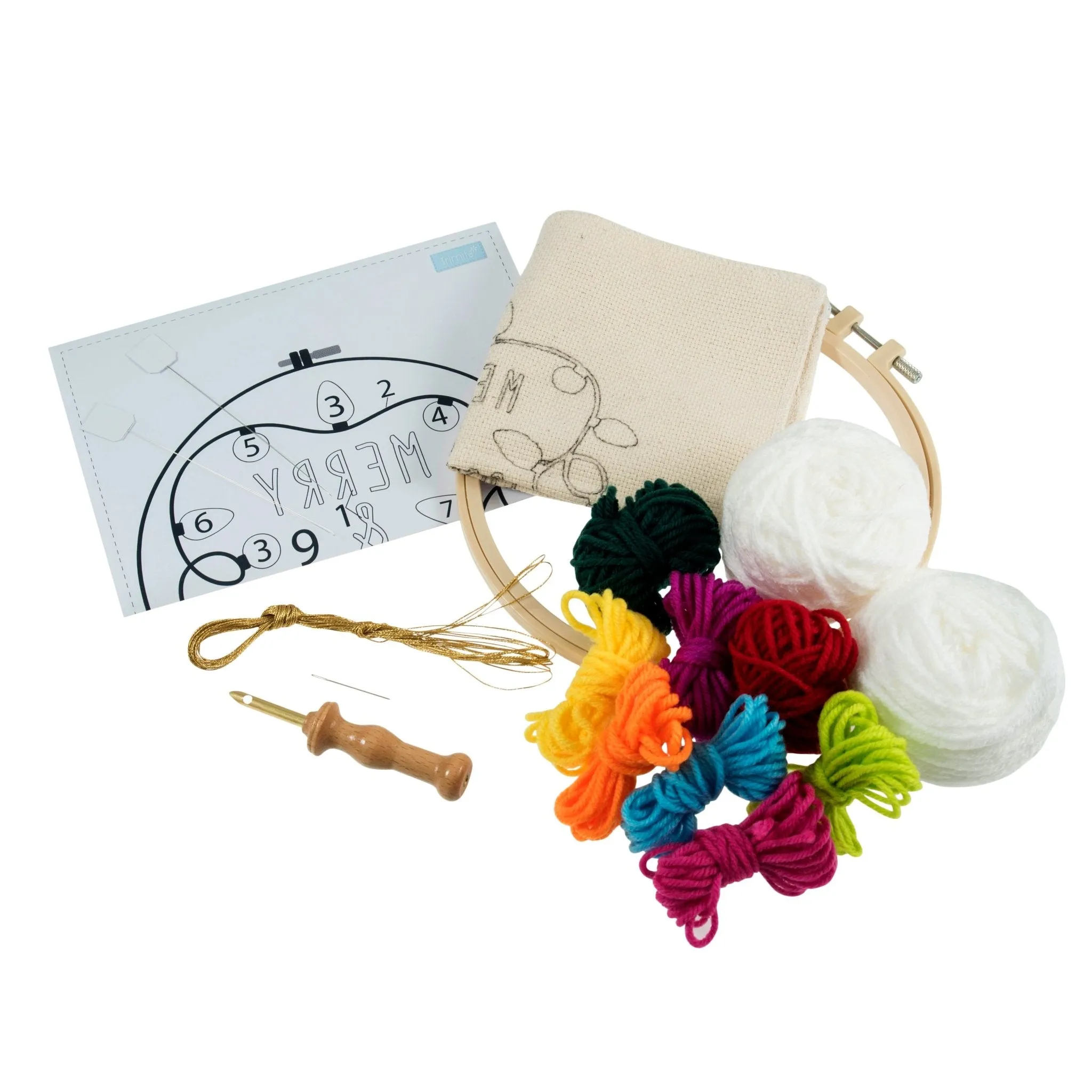 Trimits | Punch Needle Kit | Merry & Bright