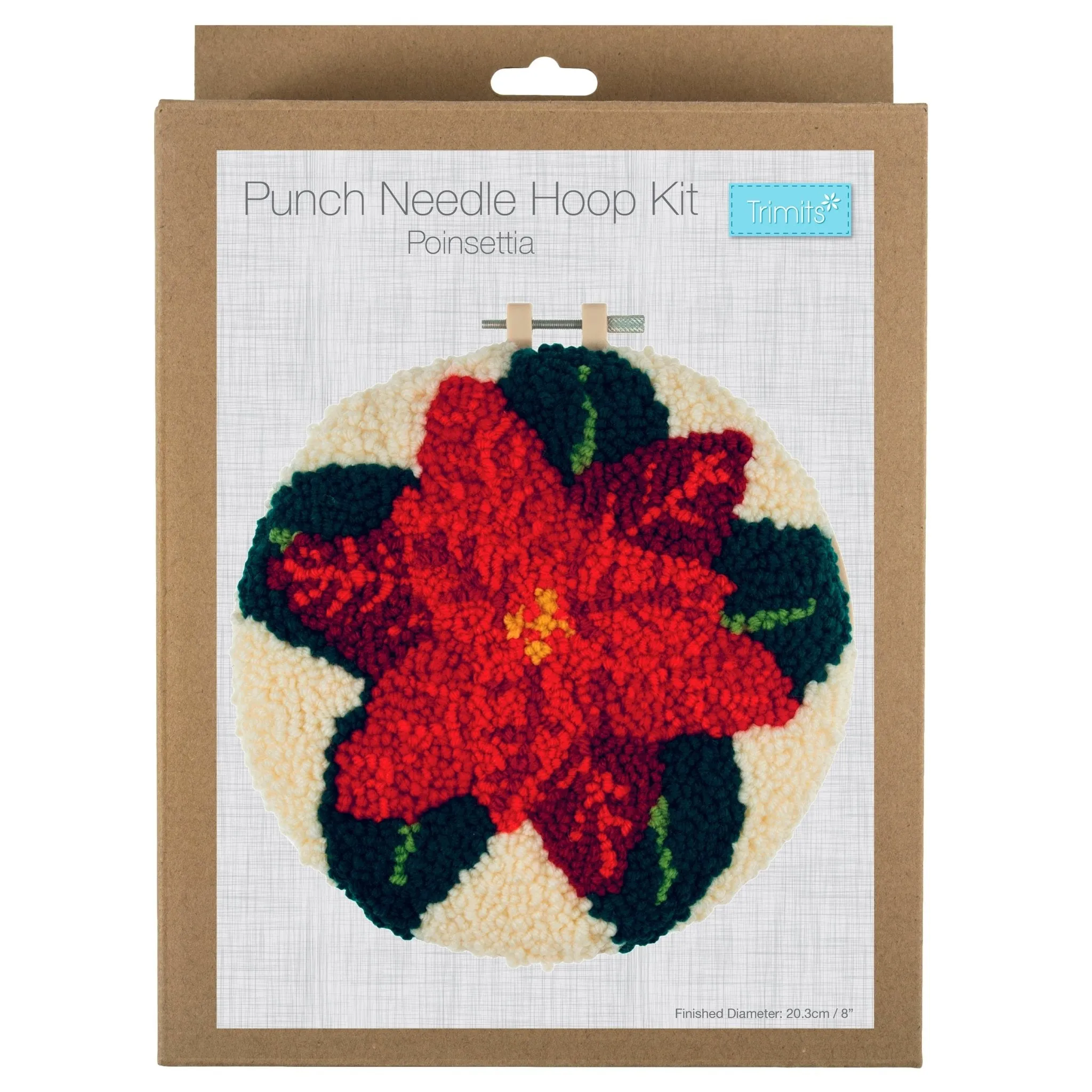 Trimits | Punch Needle Kit | Poinsettia