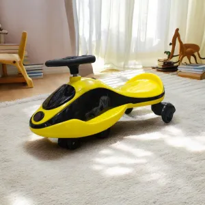 Twist Baby Swing Car Sleek Yellow & Black Adventure Ride On