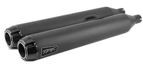 Two Brothers Racing 005-4550499D-B Black with Carbon Fiber Tip Dual Slip-Ons for 2017-Newer Harley-Davidson M8 Touring Models