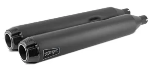 Two Brothers Racing 005-4550499D-B Black with Carbon Fiber Tip Dual Slip-Ons for 2017-Newer Harley-Davidson M8 Touring Models