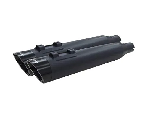 Two Brothers Racing 005-4560499D-BS Black Dual with Slash Cut End Cap Slip Ons (Touring 2017-18)