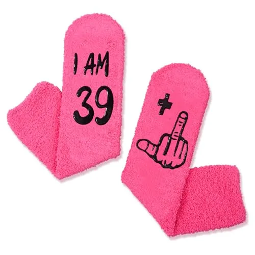 Unique 40th Birthday Gifts for 40 Year Old Women, Funny 40th Birthday Socks, Crazy Silly Gift Idea for Mom, Wife, Sister, Friends, Birthday Gift for Her