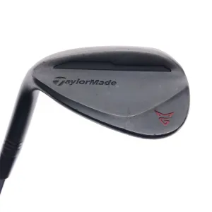 Used TaylorMade Milled Grind 2 Black Lob Wedge / 60.0 Deg / Stiff / Left-Handed