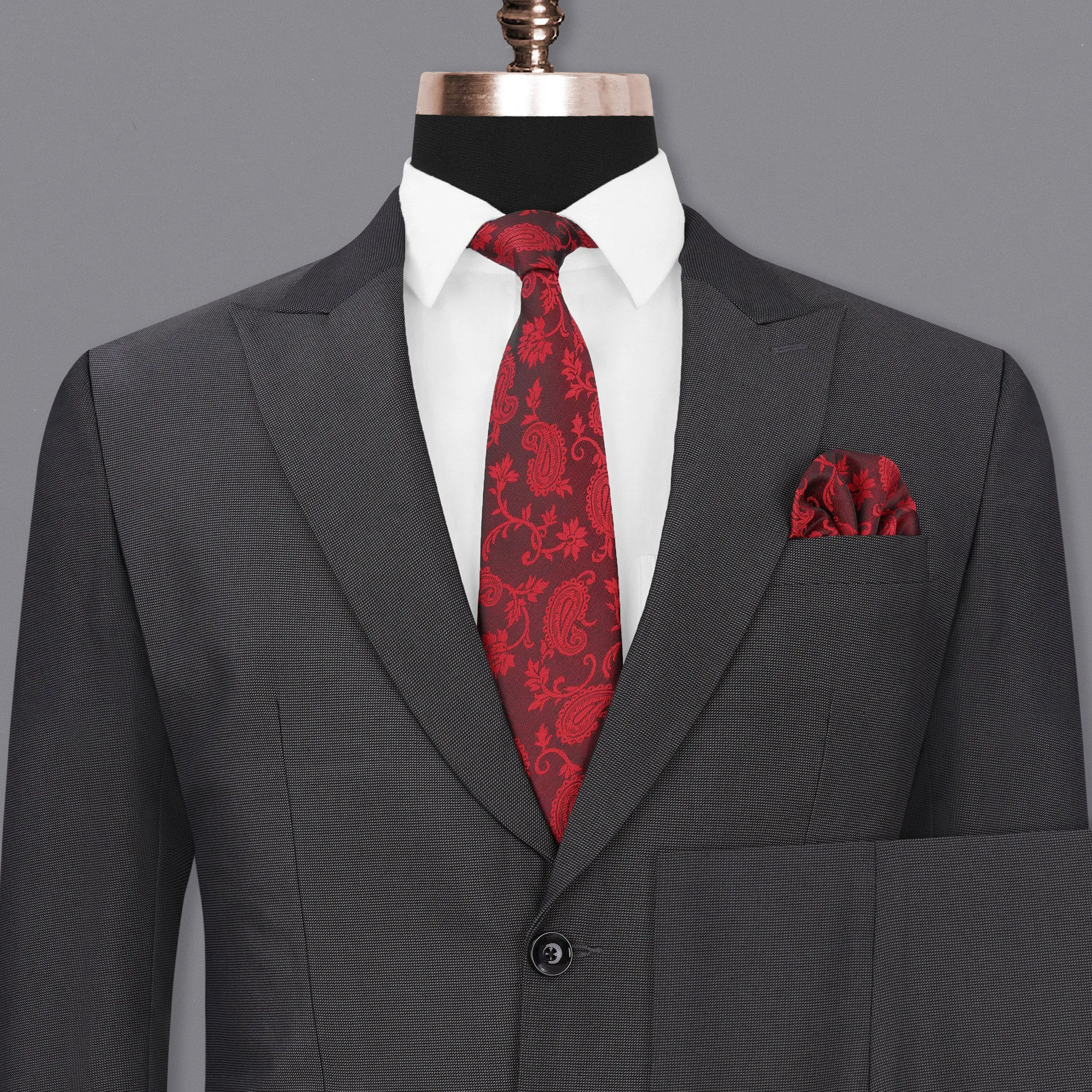 Vampire Gray Single Breasted Suit