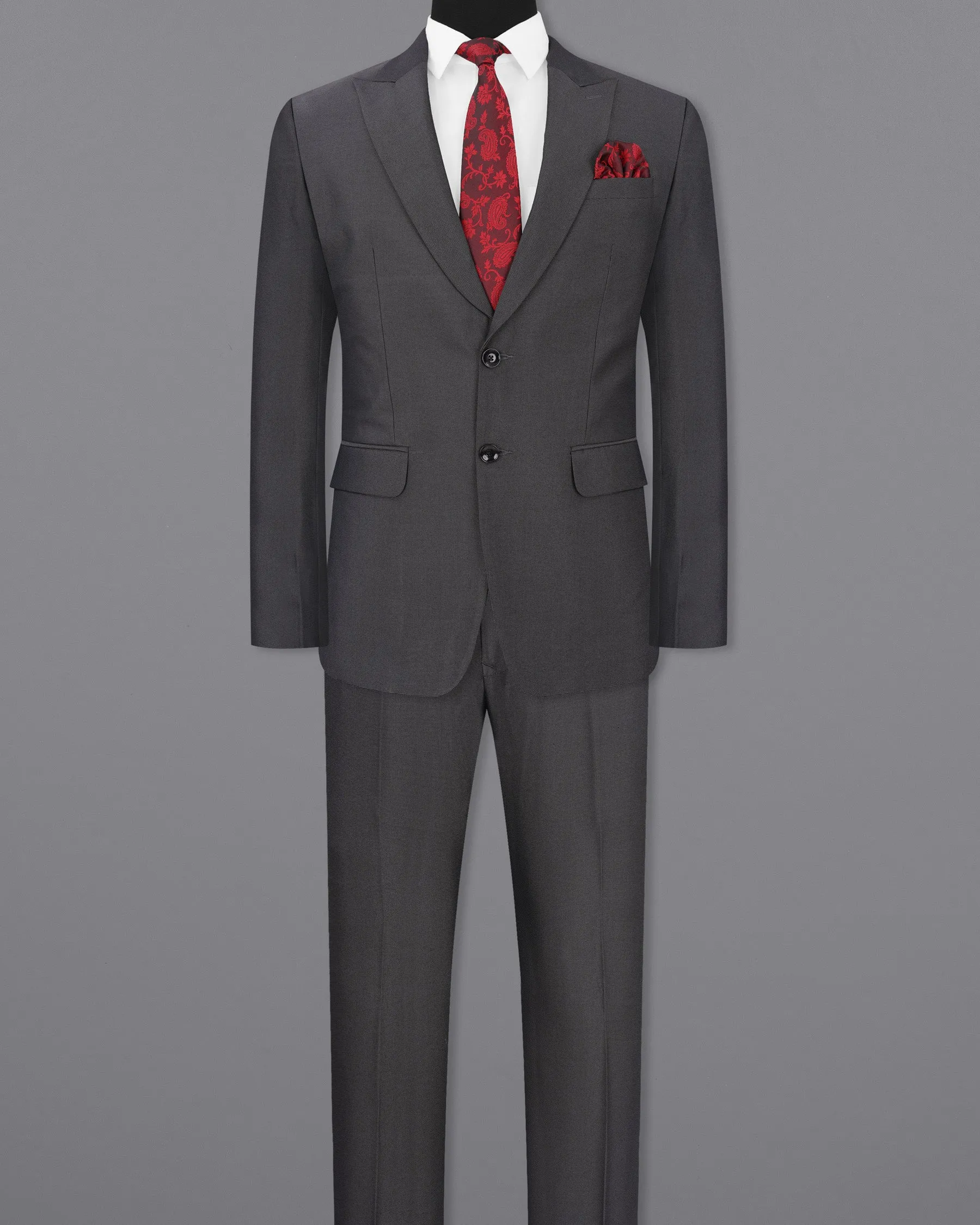 Vampire Gray Single Breasted Suit