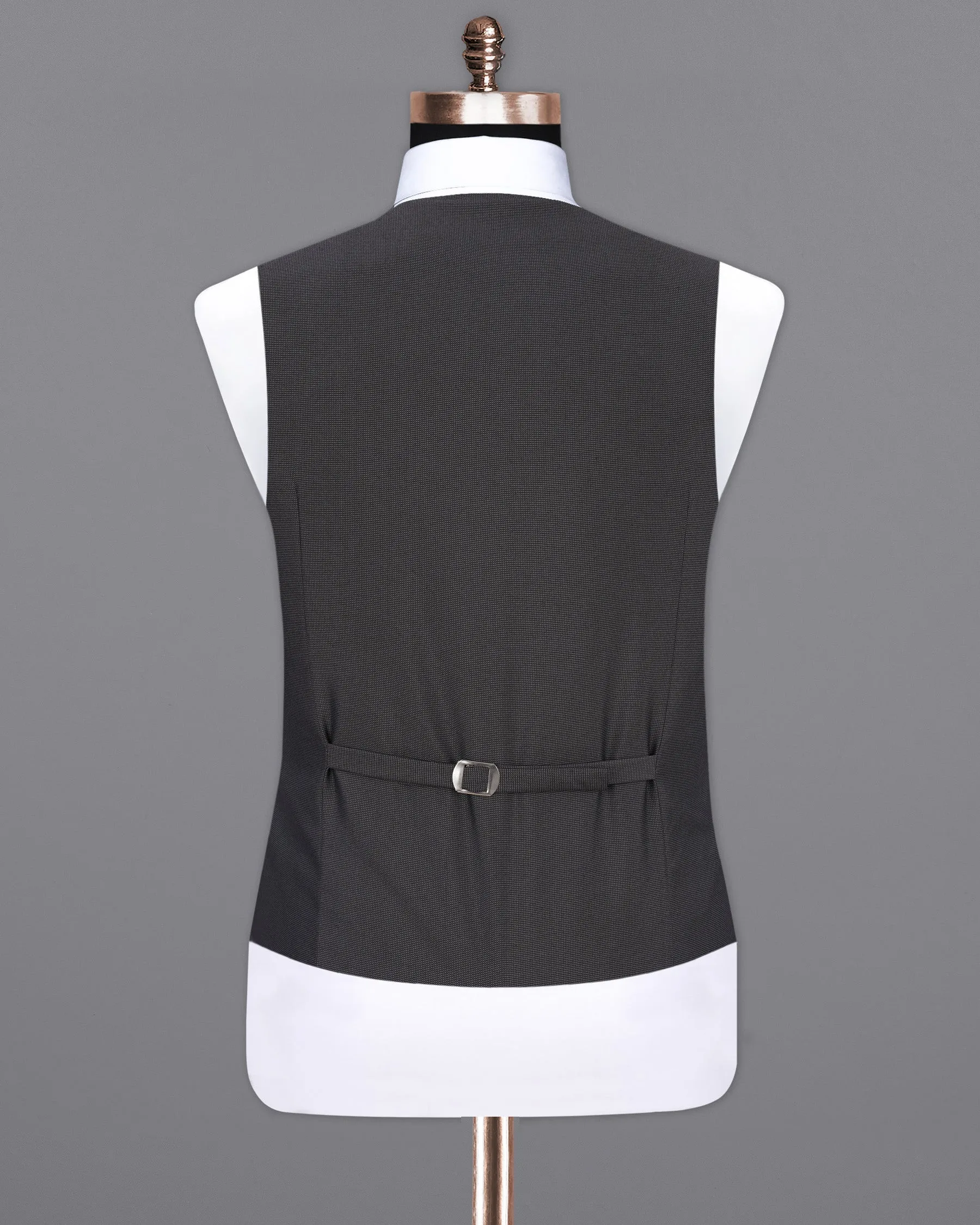 Vampire Gray Textured Waistcoat