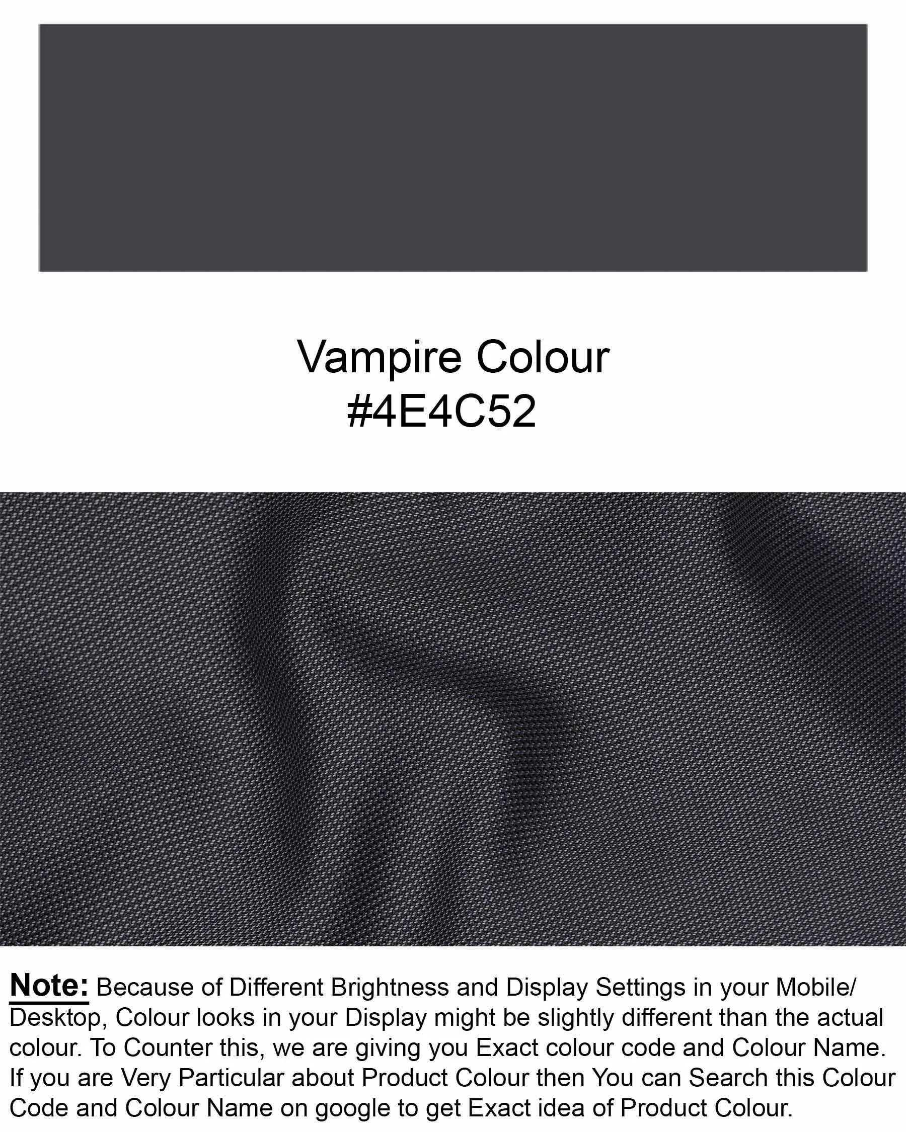 Vampire Gray Textured Waistcoat