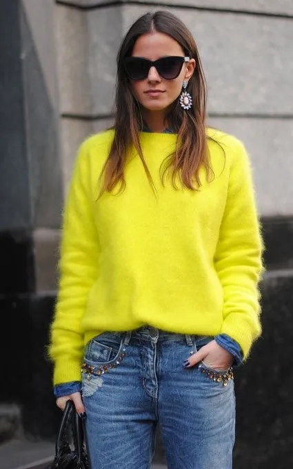 Vince acid yellow sweater Size XS