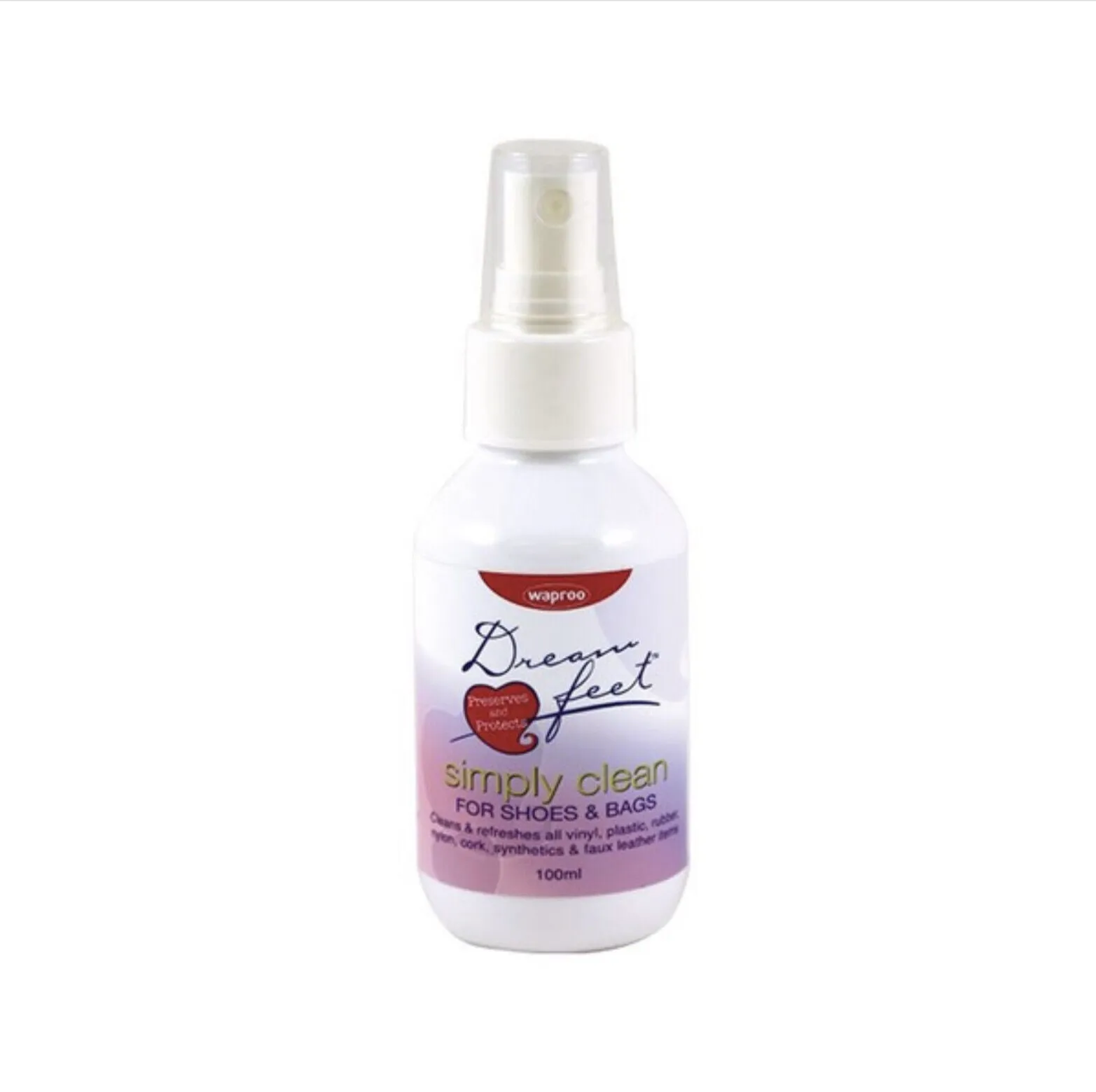 Waproo Dreamfeet Simply Clean 100ml pump spray for shoes & Bags