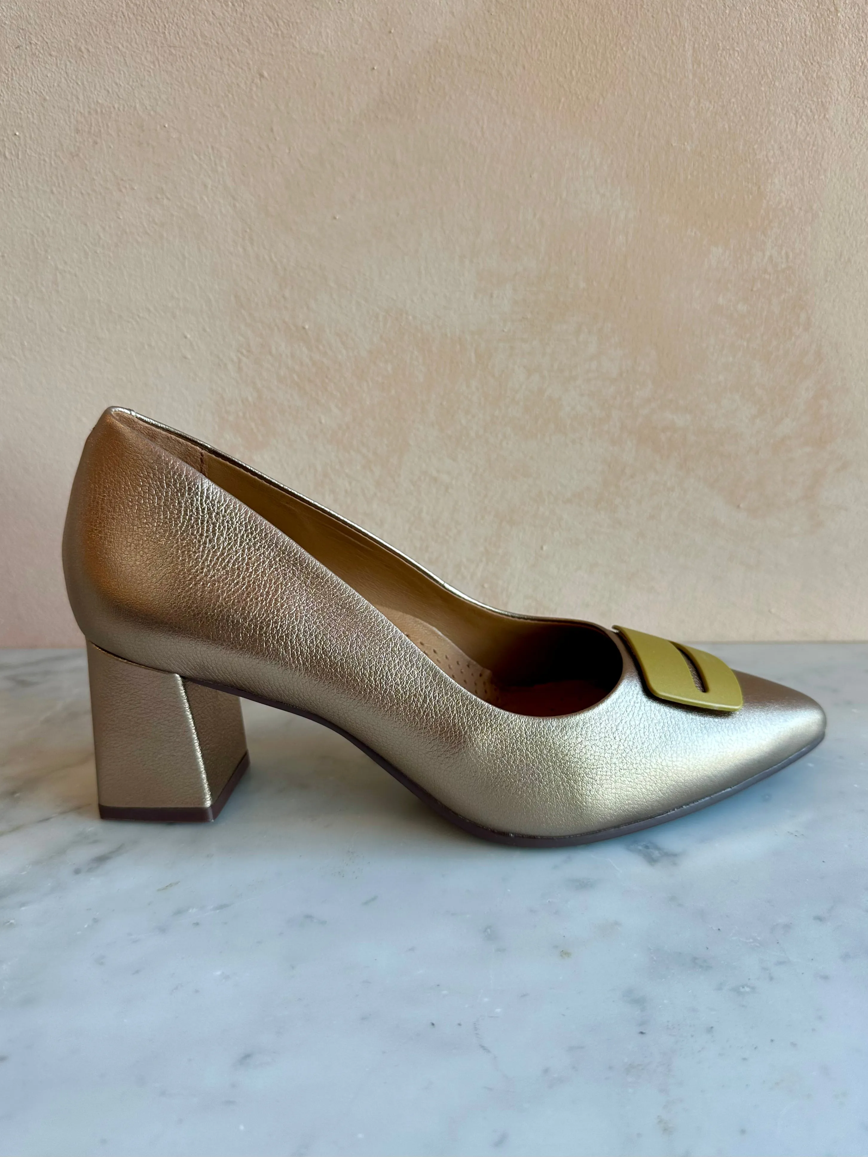 WIRTH - Pewter Metallic Court Shoe