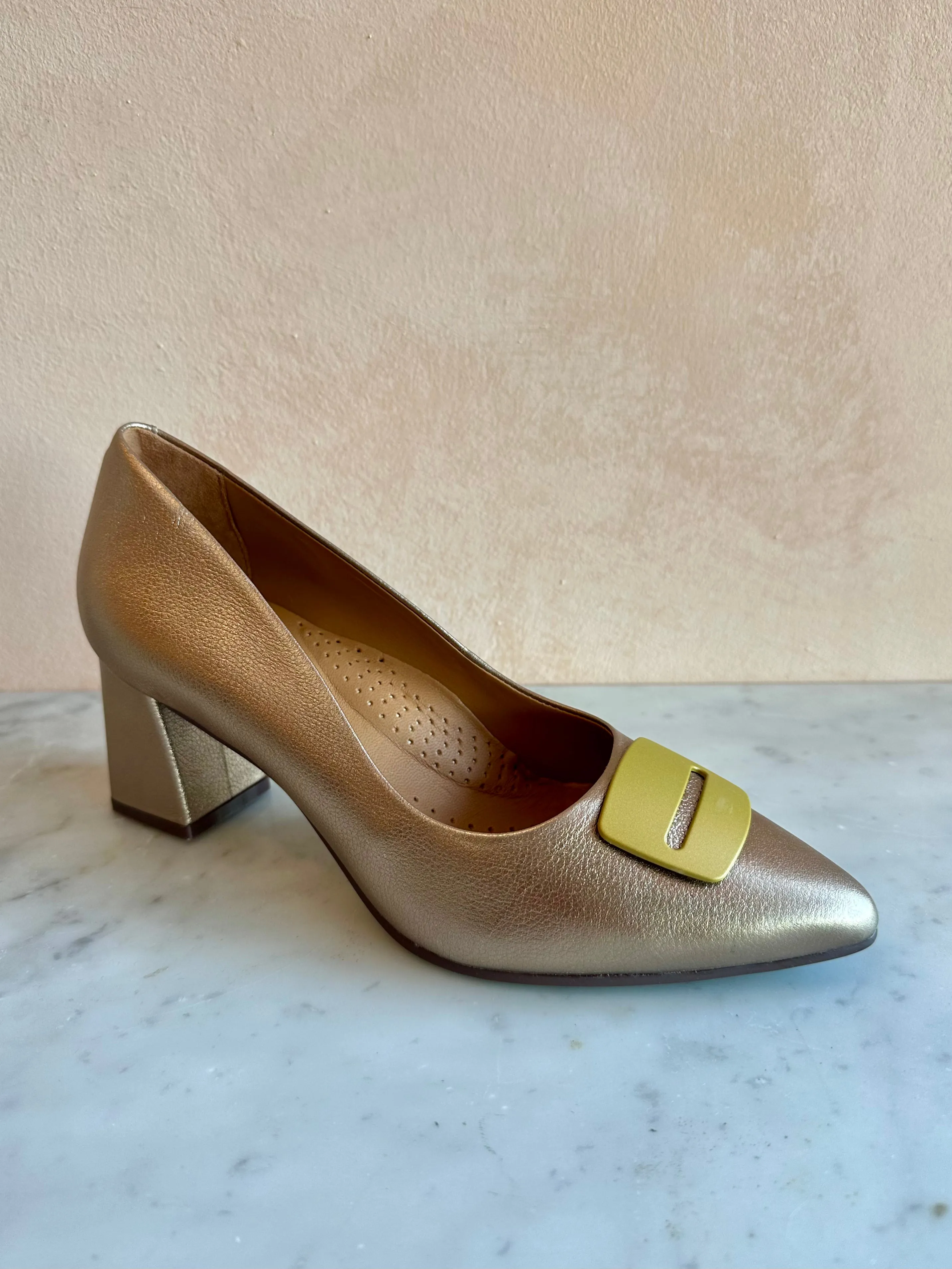 WIRTH - Pewter Metallic Court Shoe