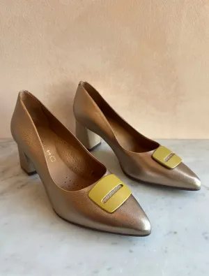 WIRTH - Pewter Metallic Court Shoe