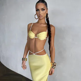 Women's Fashion Lace Up Slip Dress