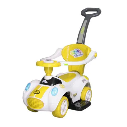 Yellow Manual Baby Car in Beautiful Shape with Footrest and Side Protection Model 605