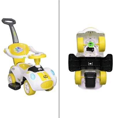 Yellow Manual Baby Car in Beautiful Shape with Footrest and Side Protection Model 605