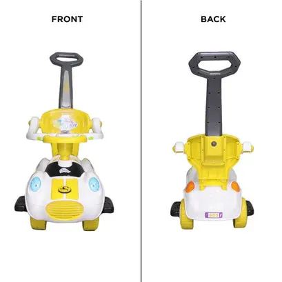 Yellow Manual Baby Car in Beautiful Shape with Footrest and Side Protection Model 605