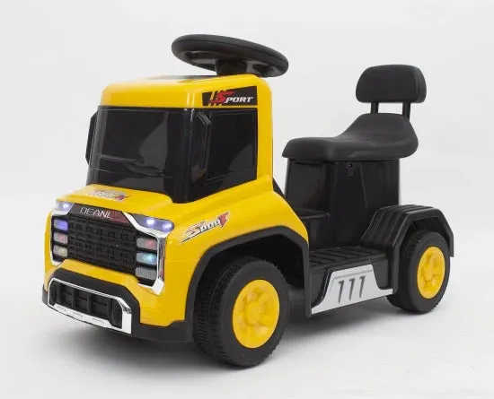 Yellow Ride-On Battery Operated Truck for Kids